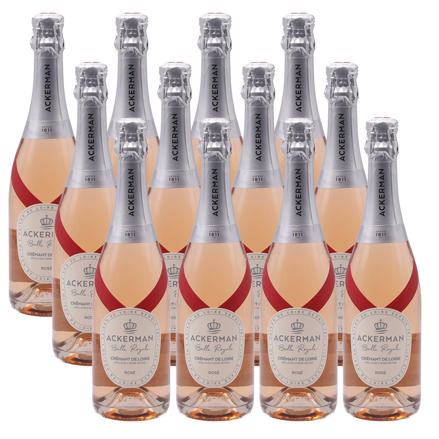 12er-Sparpaket Ackerman Crémant de Loire Bulle Royale Rosé Brut