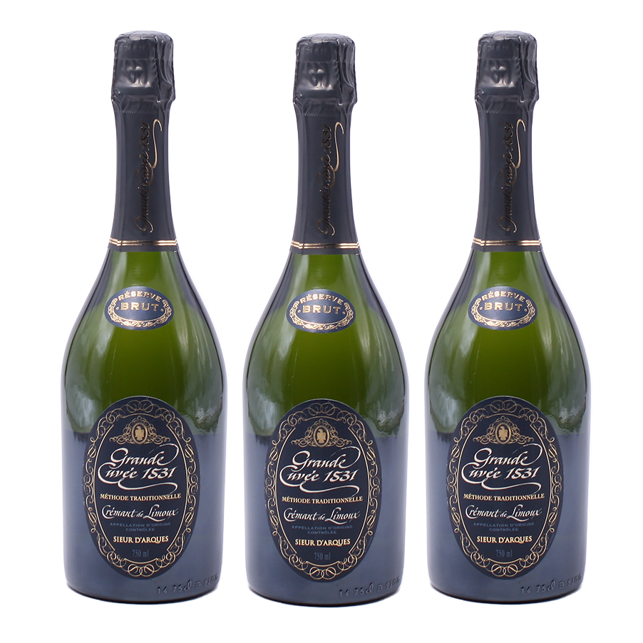 3er-Sparpaket Sieur d'Arques Crémant de Limoux Grande Cuvée 1531 Réserve Brut AOC 2022