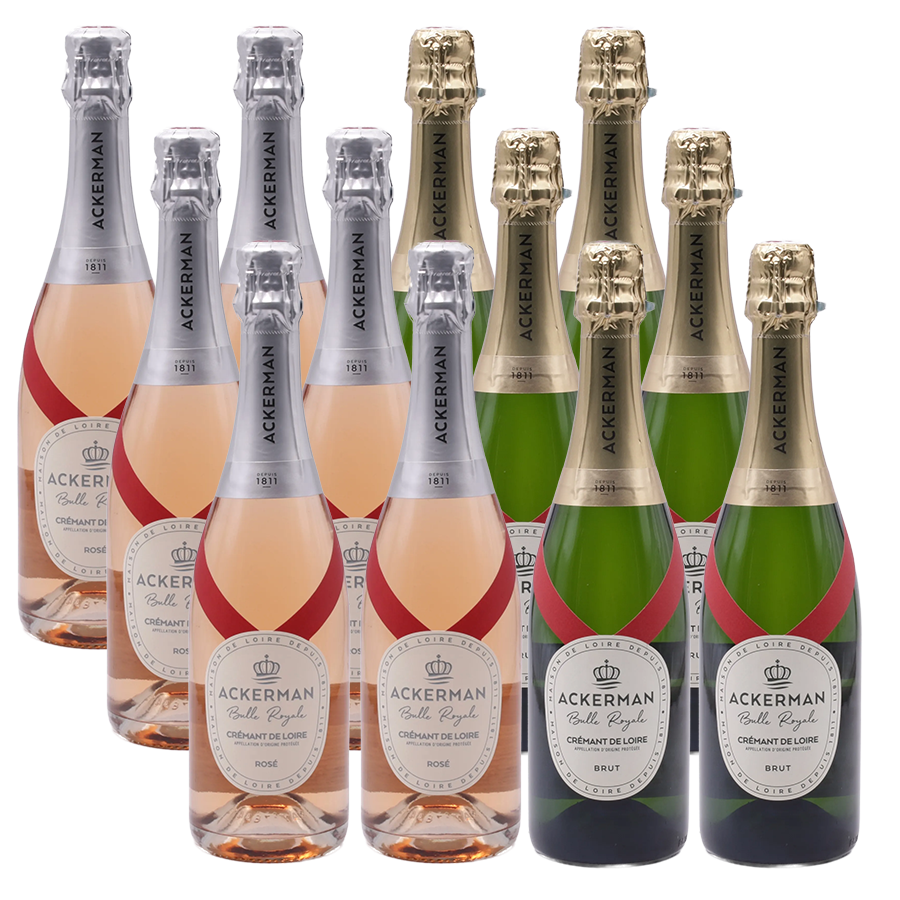 12er-Sparpaket Auswahl Ackerman Crémant de Loire Bulle Royale