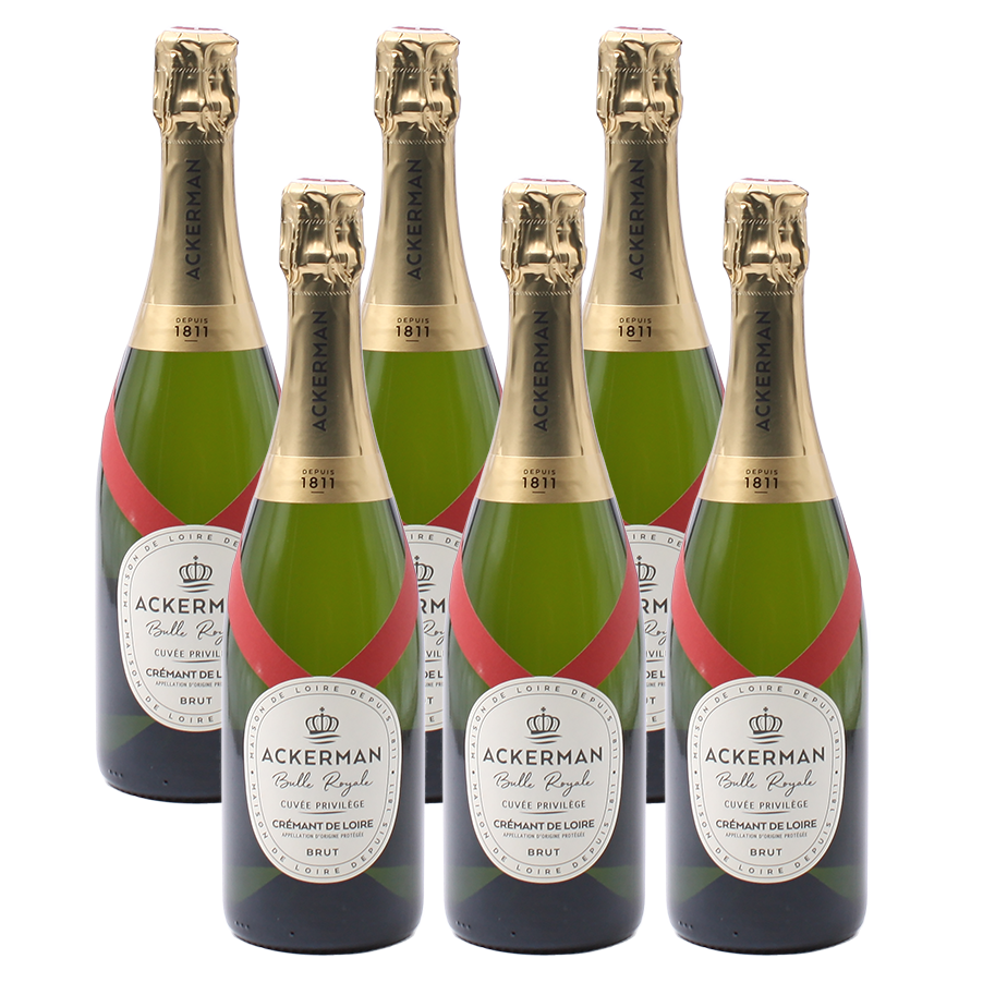 6er-Sparpaket Ackerman Crémant de Loire Bulle Royale Cuvée Privilège Brut AOP