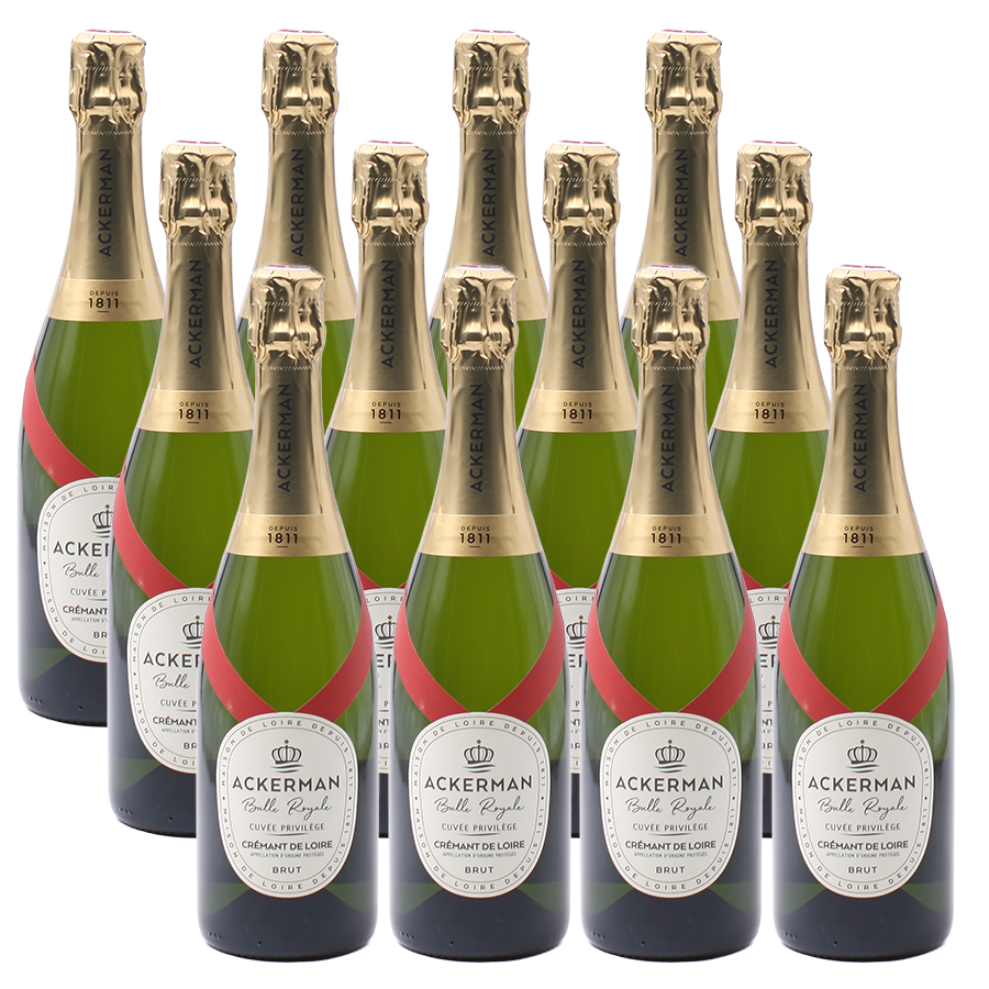 12er-Sparpaket Ackerman Crémant de Loire Bulle Royale Cuvée Privilège Brut AOP