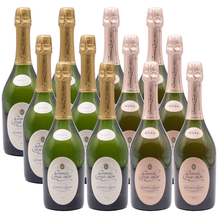 12er-Sparpaket Auswahl Sieur d'Arques Grande Cuvée 1531 Crémant de Limoux 12x0,75l