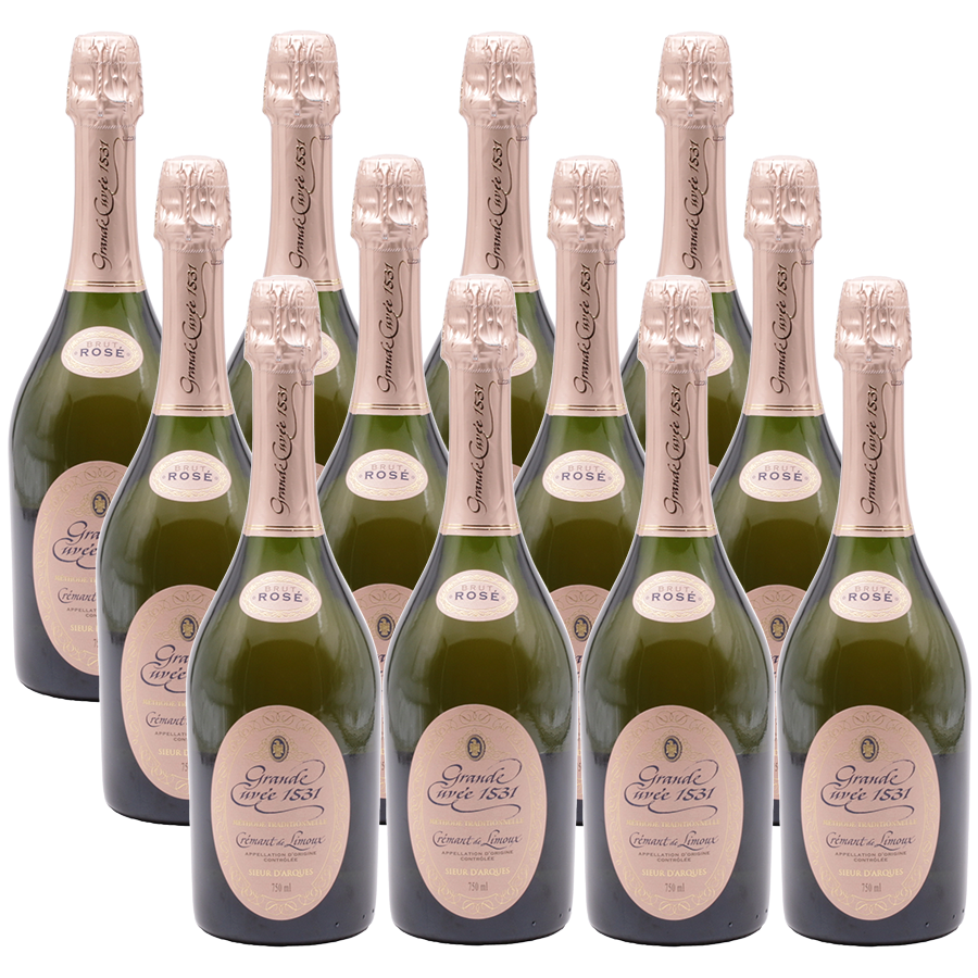 12er-Sparpaket Sieur D'Arques Grande Cuvée 1531 Cremant de Limoux Rosé Brut